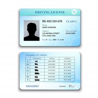 Driver license illustration