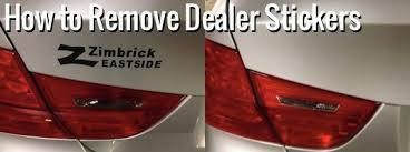 How to Remove the Dealer Sticker From Your Car | Car decals stickers, Car hacks, Car cleaning services
